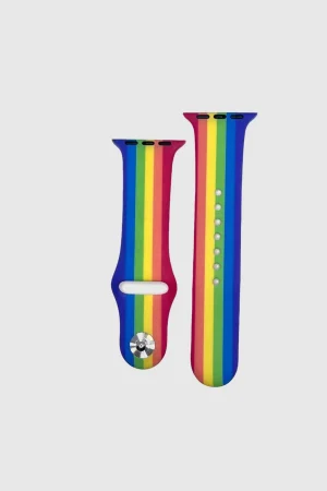 Stripe Rainbow Printed Sport Band for Apple Watch