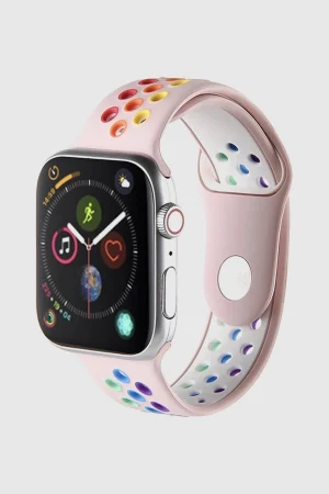 Vintage Rose/Rainbow Pride Sport Band Active for Apple Watch