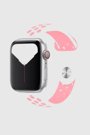 White/Light Pink Sport Band Active for Apple Watch
