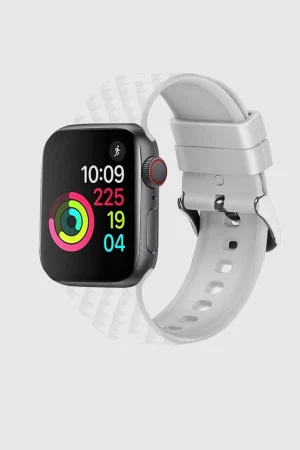 White Messina Silicone Band for Apple Watch