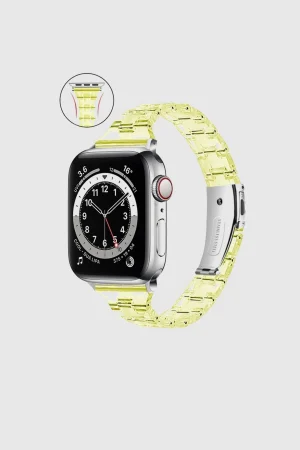 Yellow Slim Transparent Resin Band for Apple Watch