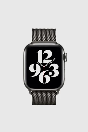 Alternative view of Graphite Milanese Loop for Apple Watch