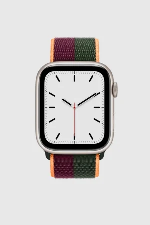 Alternative view of Dark Cherry / Forest Green Sport Loop Band For Apple Watch