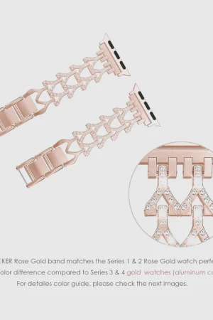 Alternative view of Genevieve Bracelet Band For Apple Watch - Rose Gold