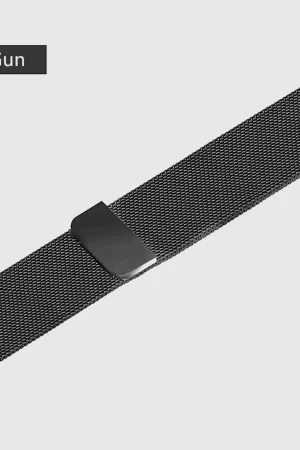 Alternative view of Gun Metal Milanese Loop for Apple Watch