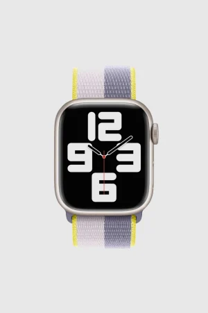 Alternative view of Lavender Grey / Light Lilac Sport Loop Band For Apple Watch