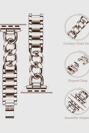 Alternative view of Monte Carlo Bracelet Band For Apple Watch - Starlight