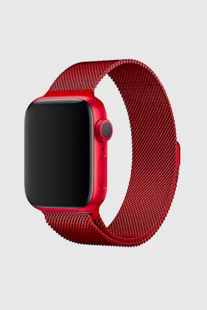 Red Milanese Loop for Apple Watch