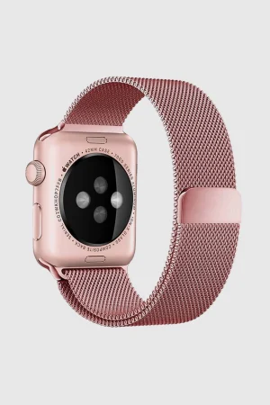 Alternative view of Rose Pink Milanese Loop for Apple Watch