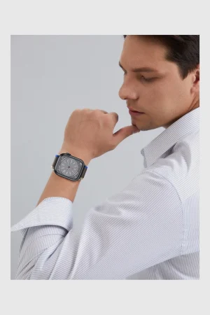 Alternative view of Trial Loop Strap For Apple Watch in Blue/Grey